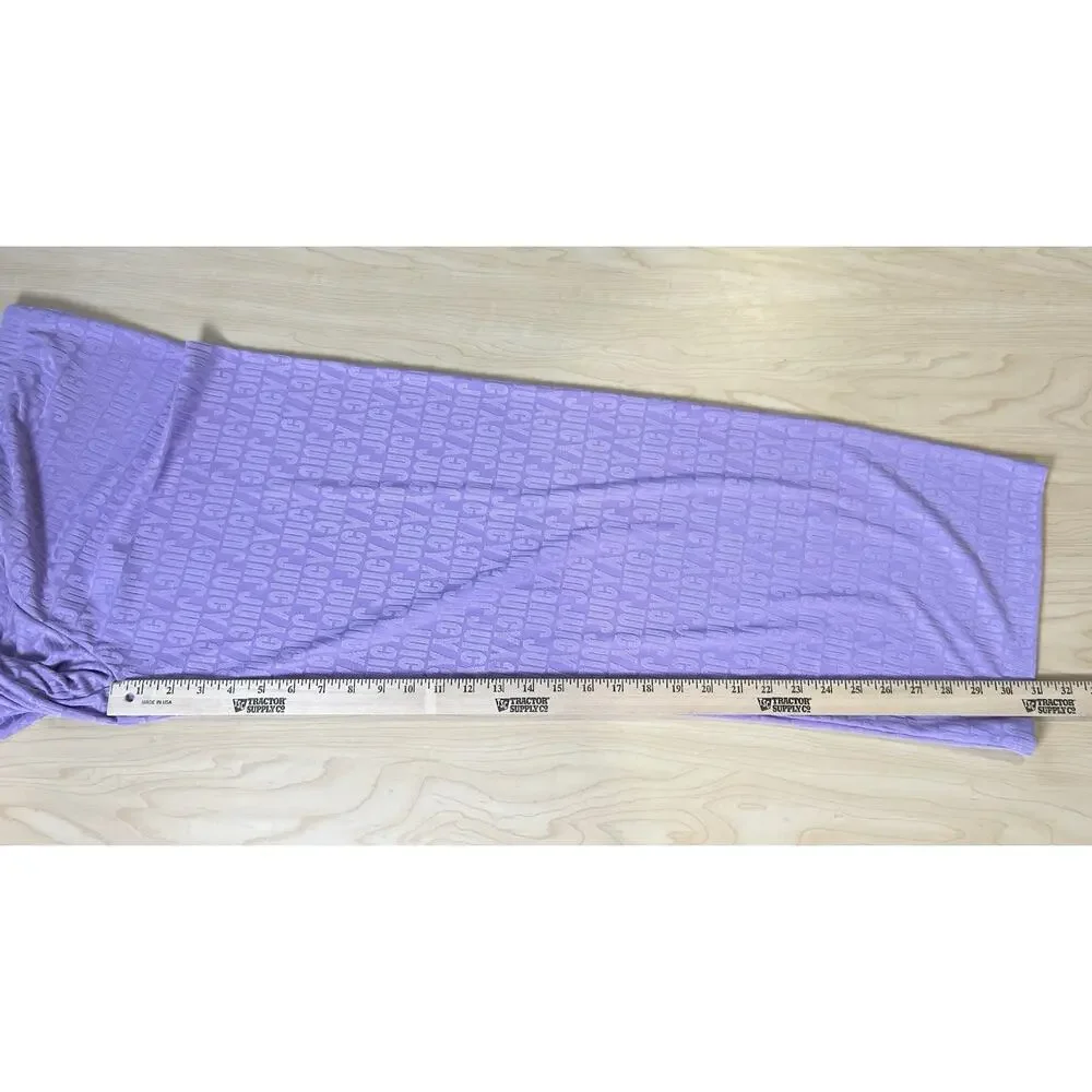 Juicy Couture NWT Women’s Sleep Purple Block Embossed Shirt & Pants Pajamas XL